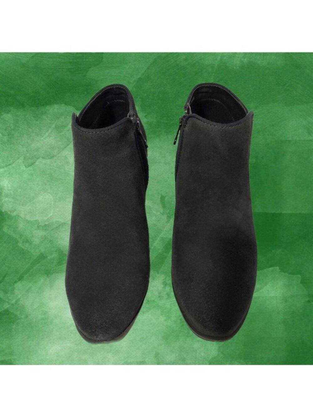 Blondo Black Suede Booties Waterproof Side Zip Ankle Hight Size 7 - Picture 2 of 12